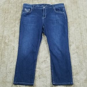 Lane Bryant genius fit crop Jean euc